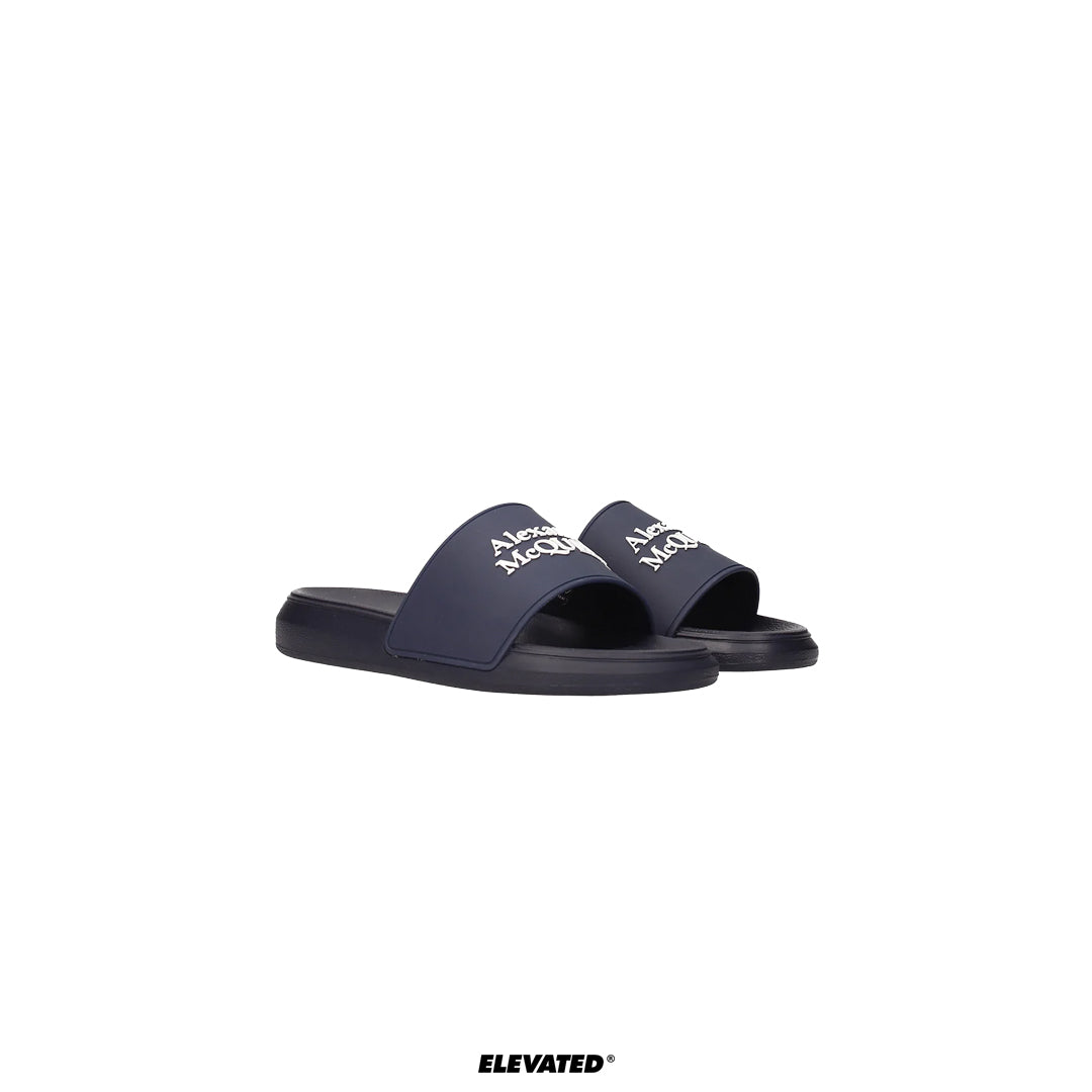 Alexander McQueen Navy/Black Slides